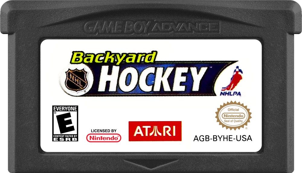 Backyard Hockey back cover for GameBoy Advance
